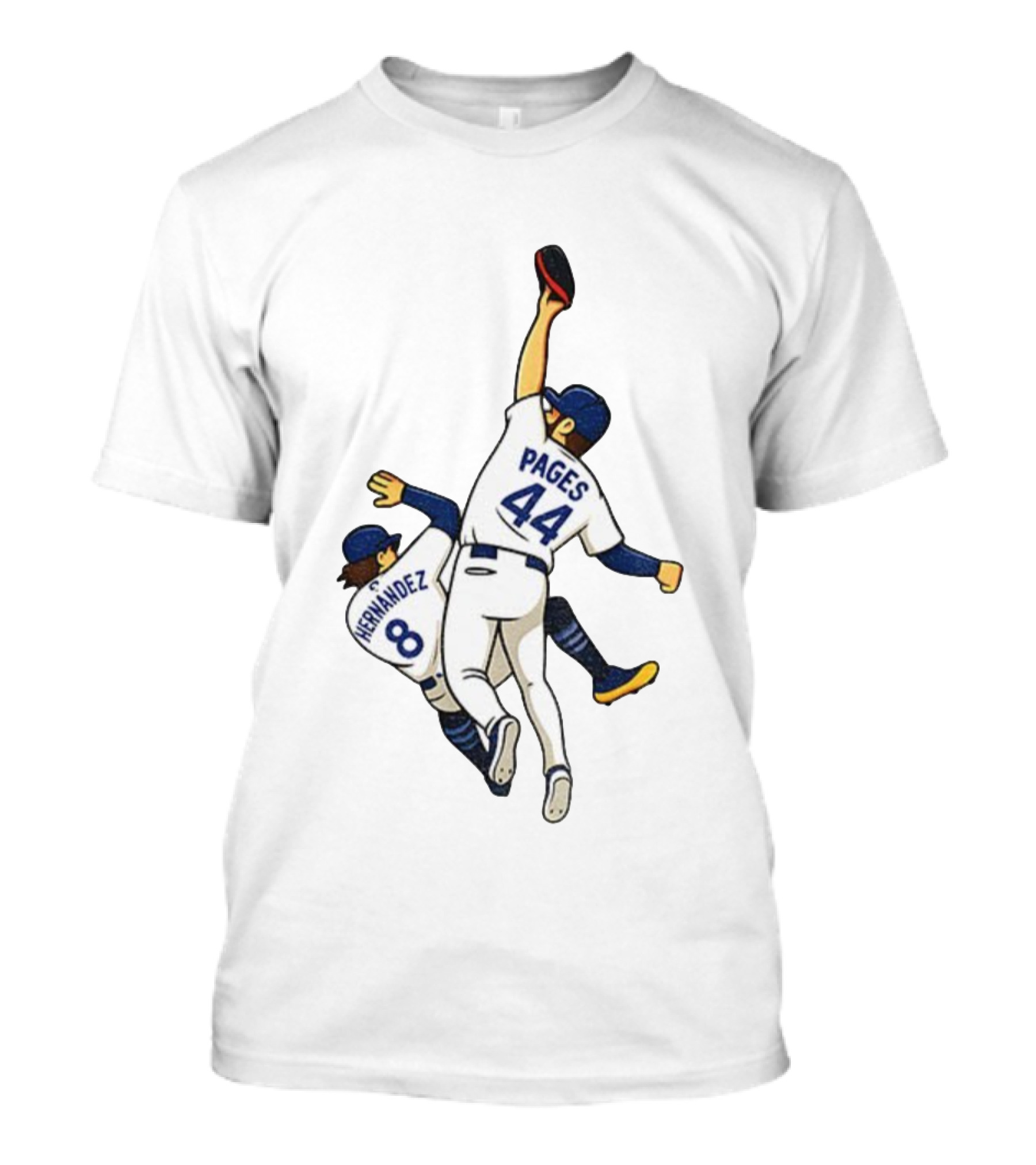 Pages Hernandez 9th Inning Catch World Series Dodgers 44 Number 8 Baseball T-Shirt