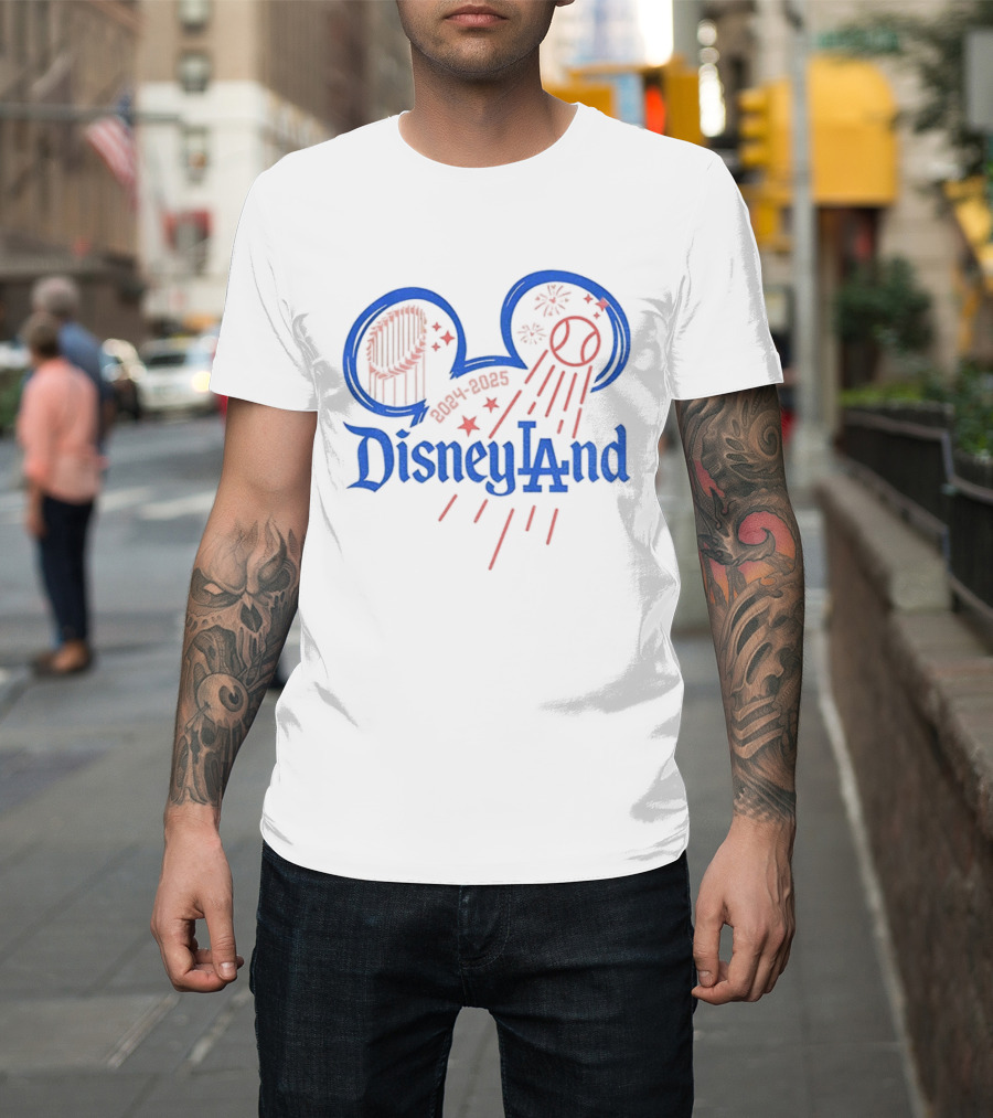 Disneyland Los Angeles Dodgers Baseball Champions Back 2 Back 2024-2025 T-Shirt