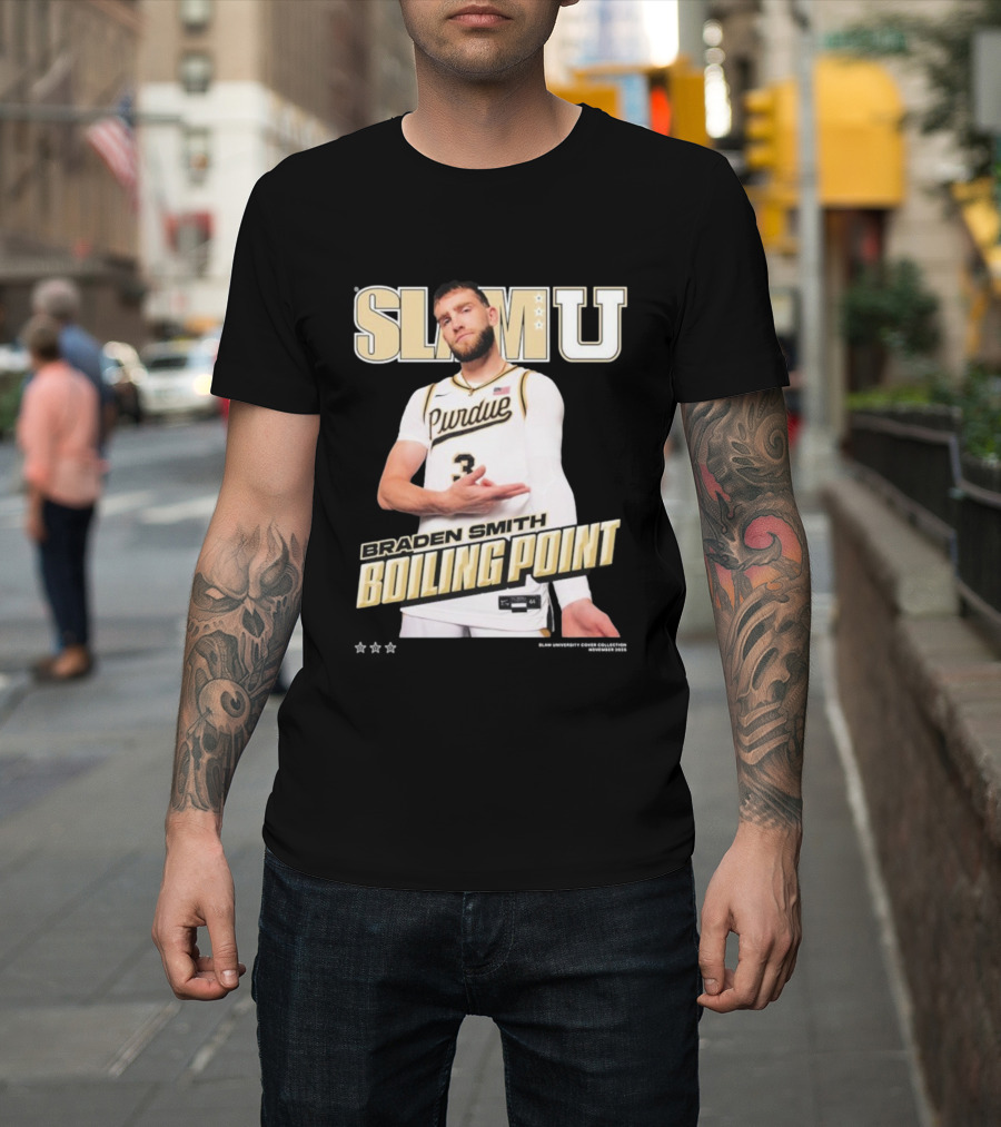 SlamU Braden Smith Boiling Point Purdue Boilermakers T-Shirt