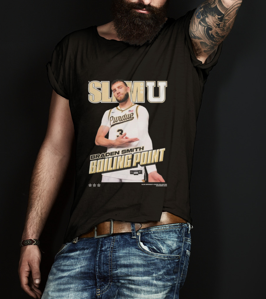 SlamU Braden Smith Boiling Point Purdue Boilermakers T-Shirt