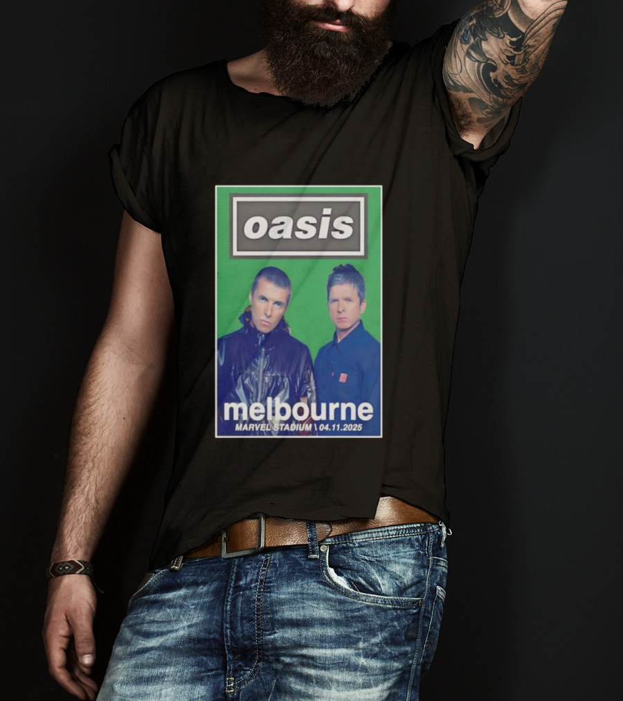 Oasis Melbourne November 4 2025 Marvel Stadium T-Shirt