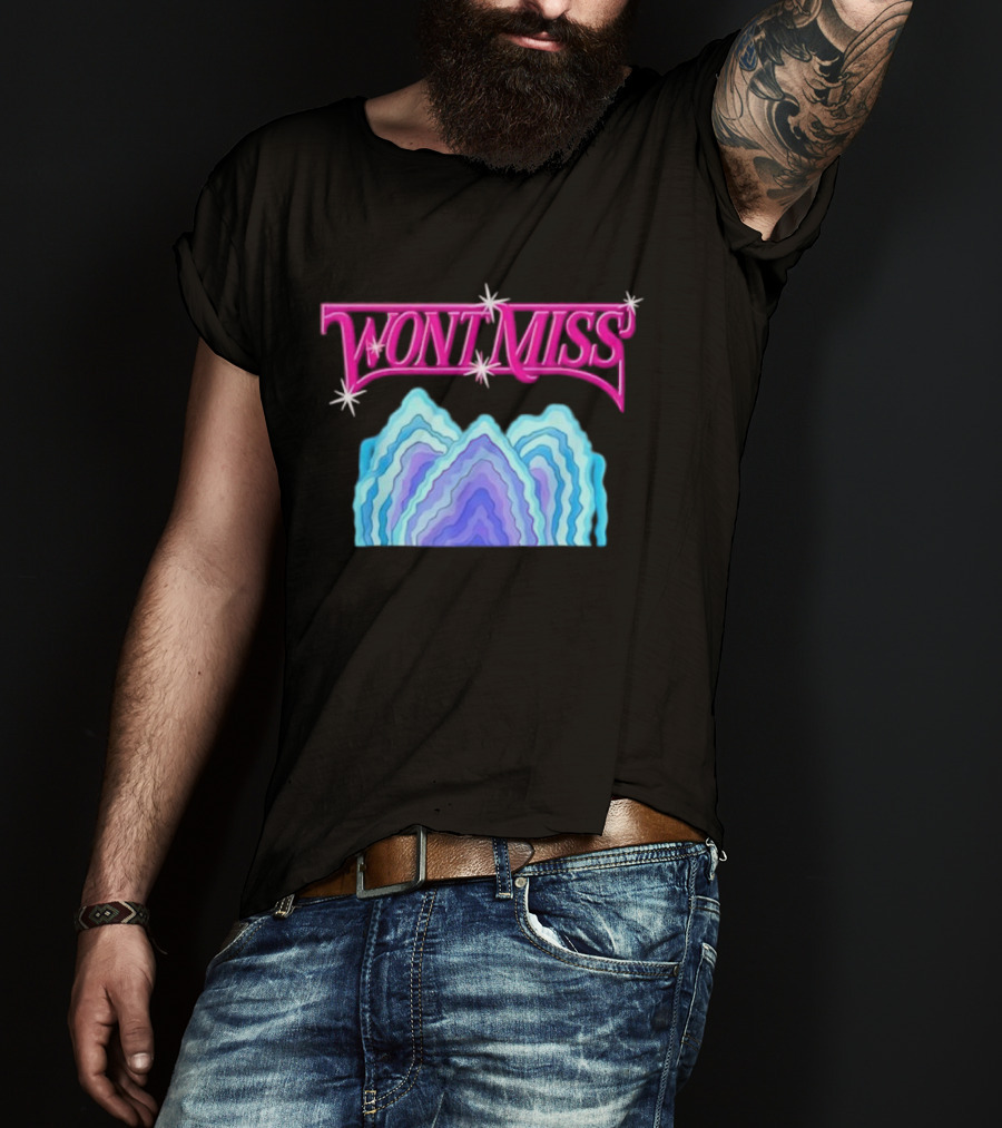 Won't Miss Blink Neon Mountain Waves T-Shirt