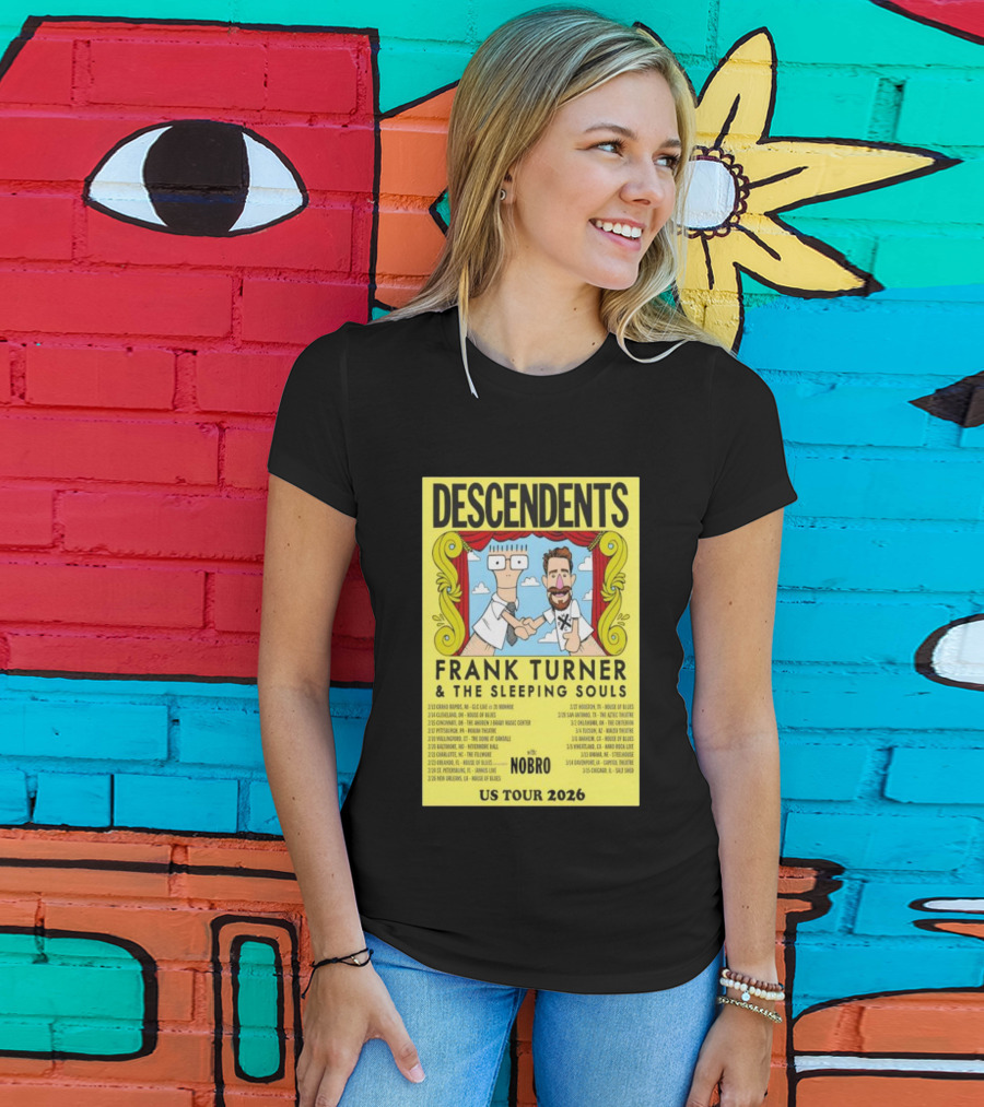 Descendents Frank Turner & The Sleeping Souls NOBRO US Tour 2026 With Concert Dates T-Shirt