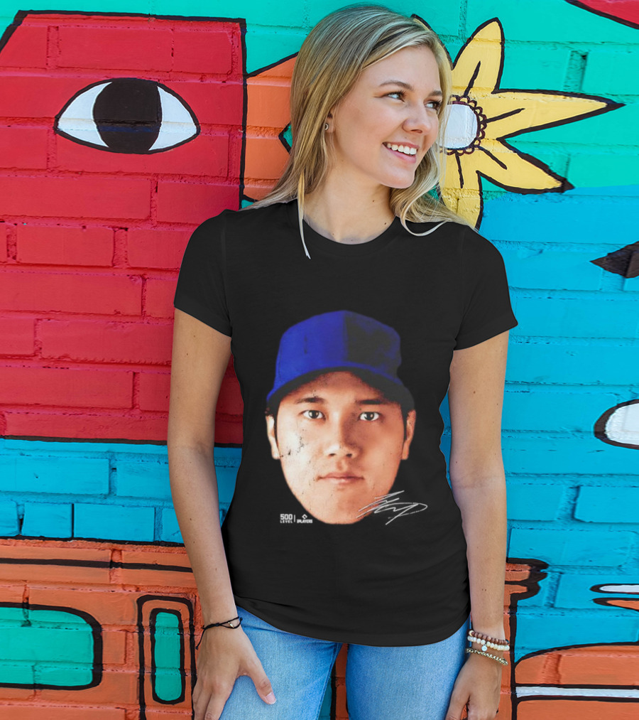 Shohei Ohtani Los Angeles Vintage Head Signature T-Shirt