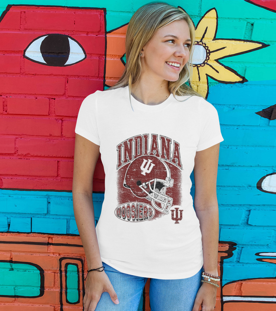 Indiana Hoosiers Vintage Helmet IU Football T-Shirt