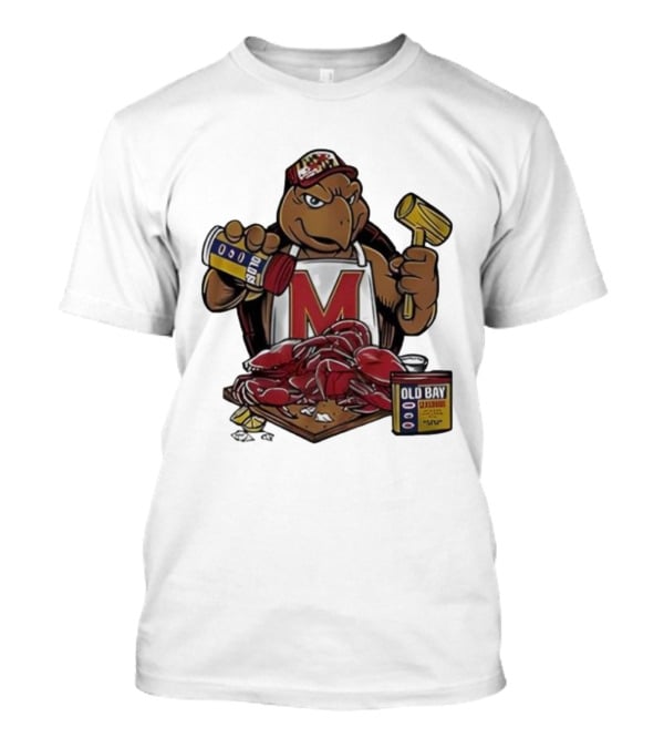 Maryland Terrapins Testudo Old Bay Crab Picking Maryland Pride T-Shirt
