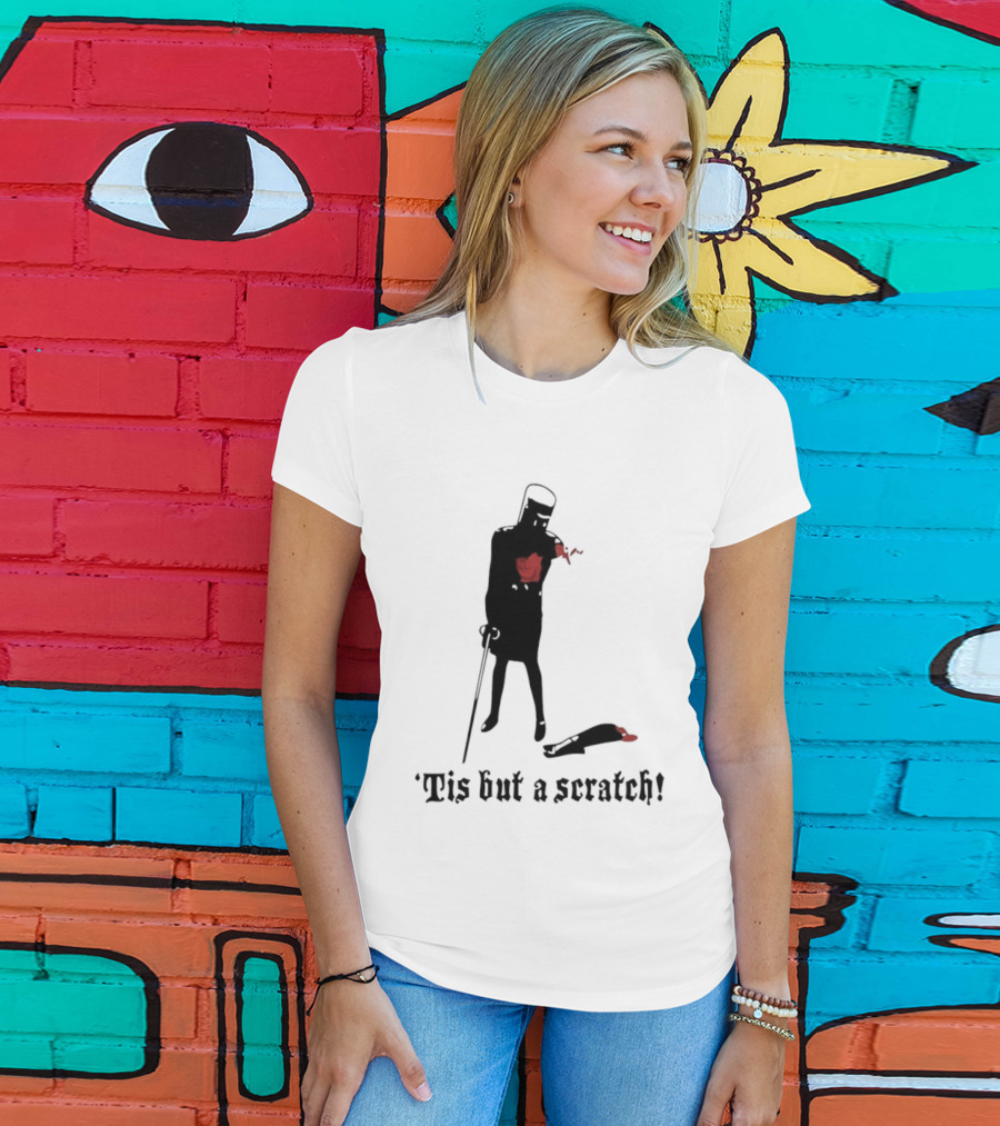 Monty Python Black Knight Tis But A Scratch Classic Quote T-Shirt