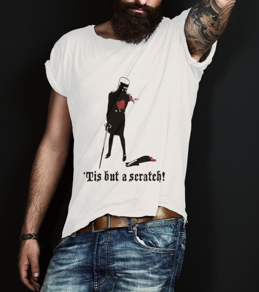 Monty Python Black Knight Tis But A Scratch Classic Quote T-Shirt
