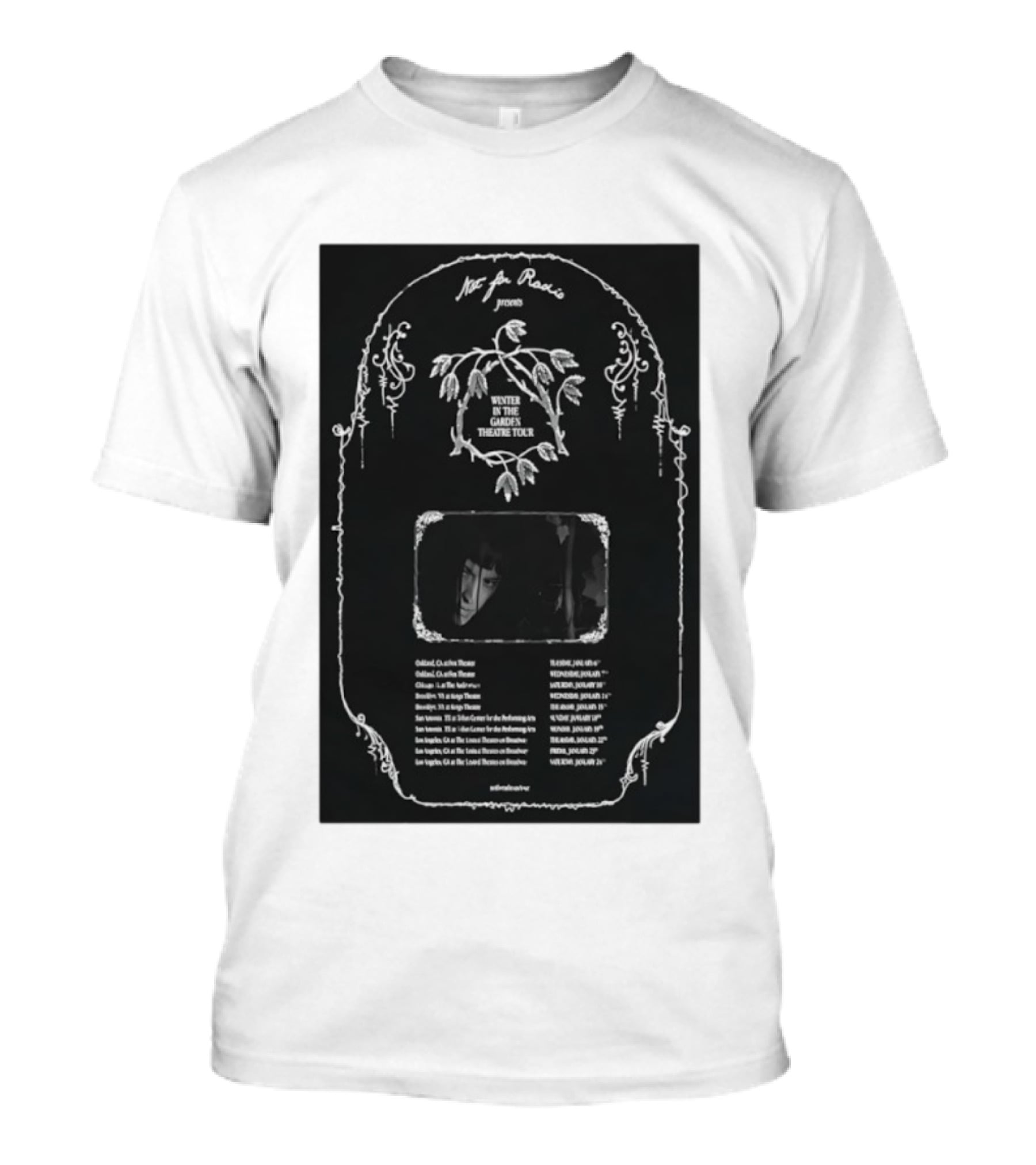 Not For Radio Presents Winter In The Garden Theatre Tour 2026 Oakland Chicago Brooklyn New York Los Angeles T-Shirt