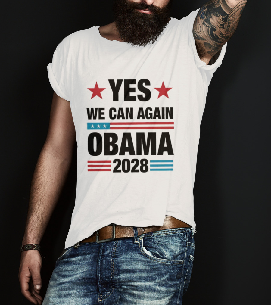Yes We Can Again Obama 2028 Political Campaign T-Shirt