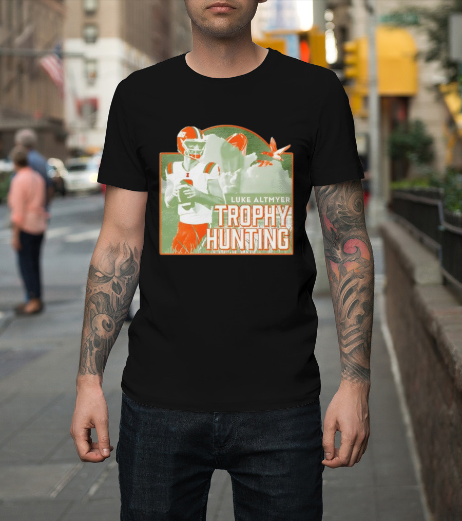 Luke Altmyer Illinois Trophy Hunting Quarterback Football T-Shirt