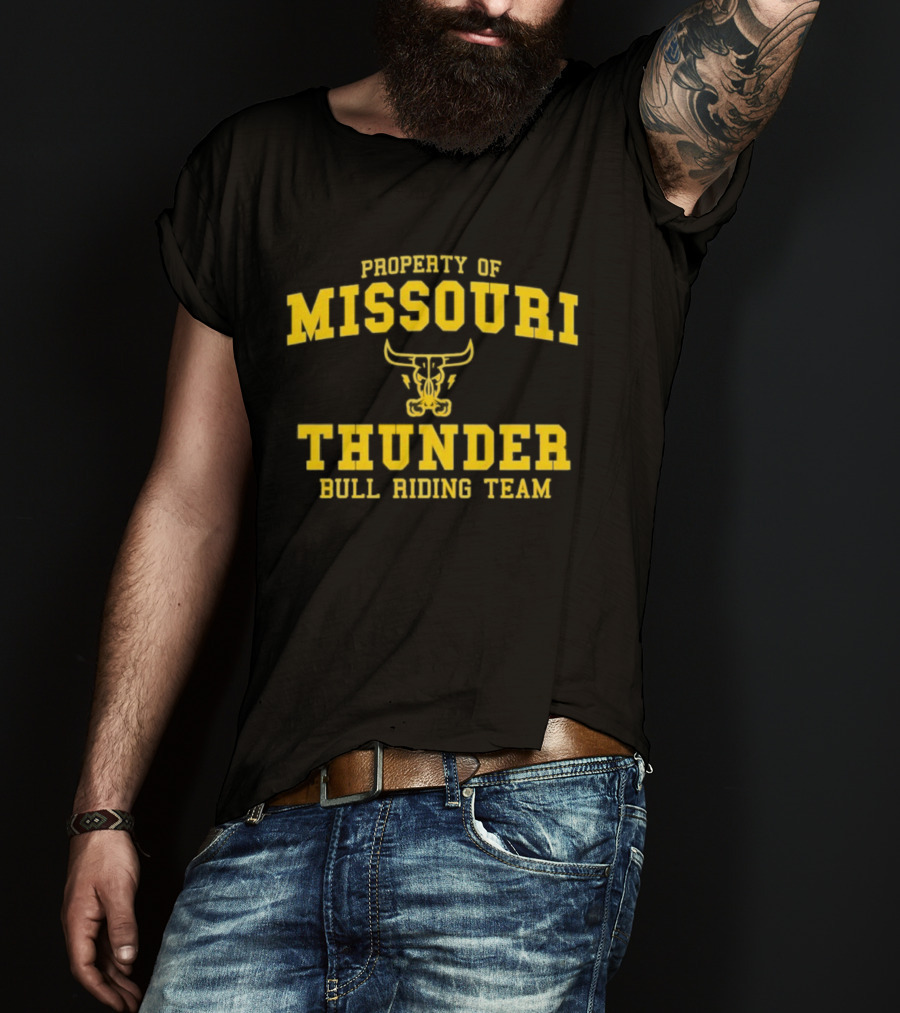 Property Of Missouri Thunder Bull Riding Team T-Shirt