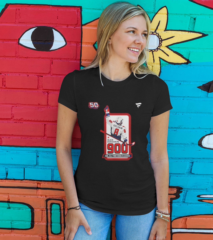 Alex Ovechkin NHL All-Time Goals Leader 900 Goals 50th Anniversary 2025 T-Shirt