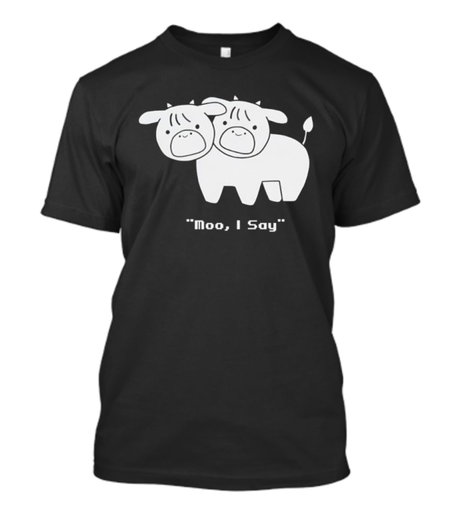 Cows Moo I Say Cute Double Cow Twins T-Shirt