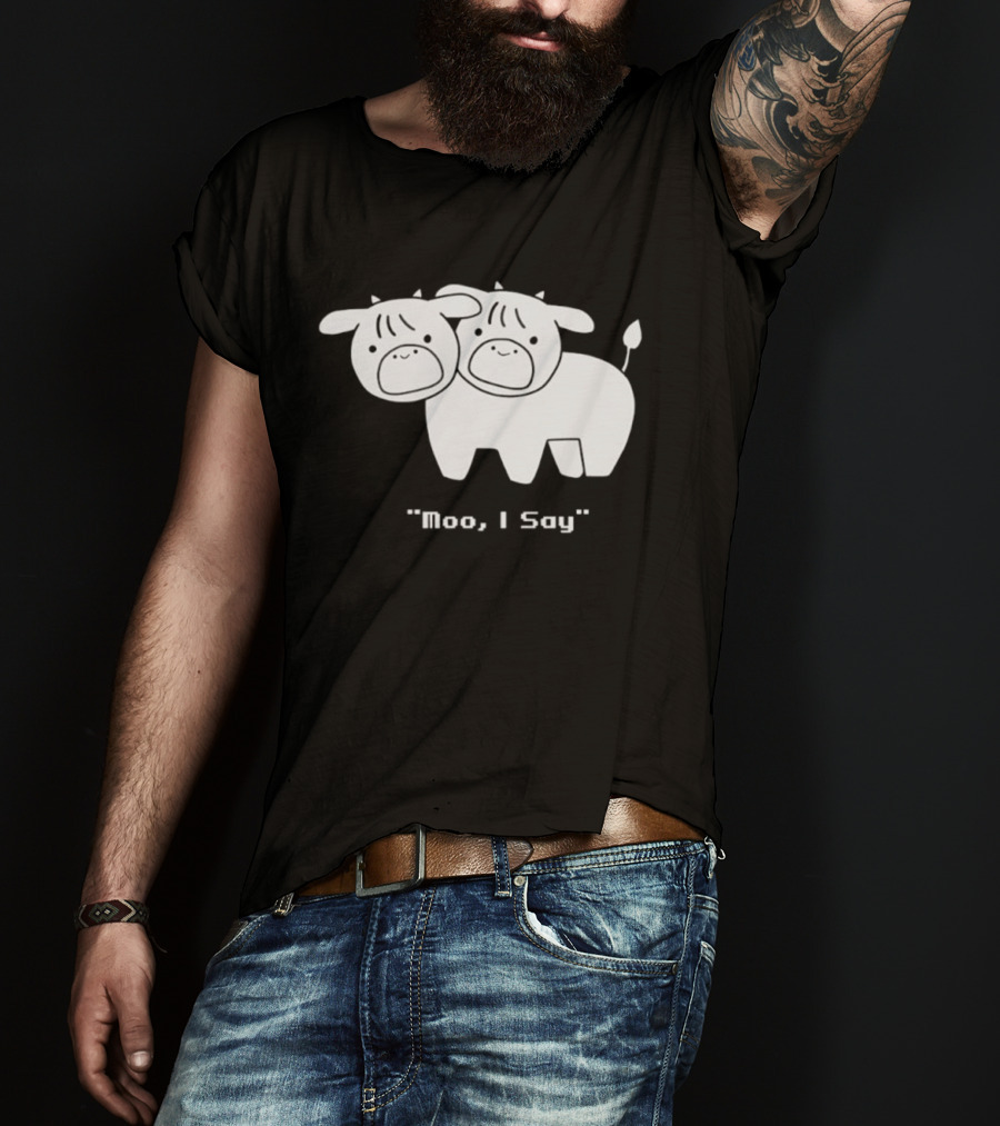 Cows Moo I Say Cute Double Cow Twins T-Shirt