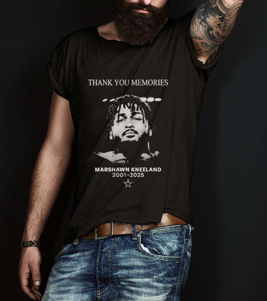 Thank You Memories Marshawn Kneeland 2001-2025 Star Symbol T-Shirt
