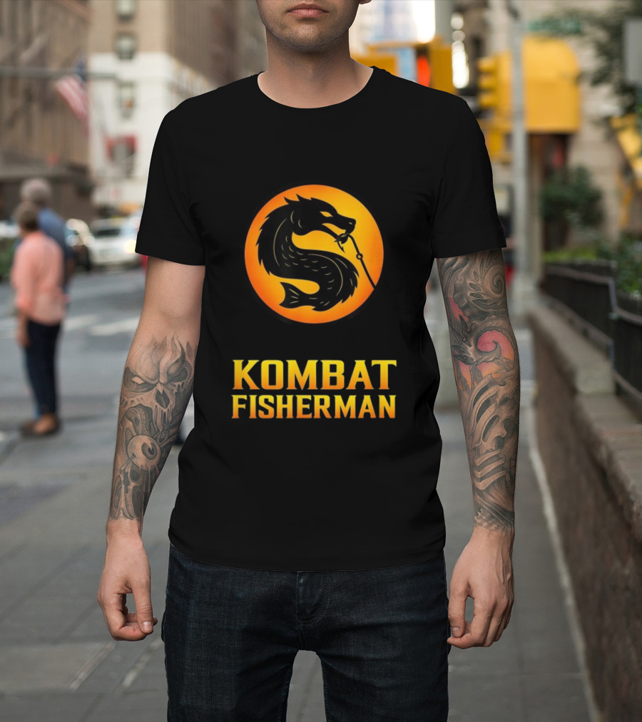 Kombat Fisherman Salmon Fishing Combat Gaming T-Shirt