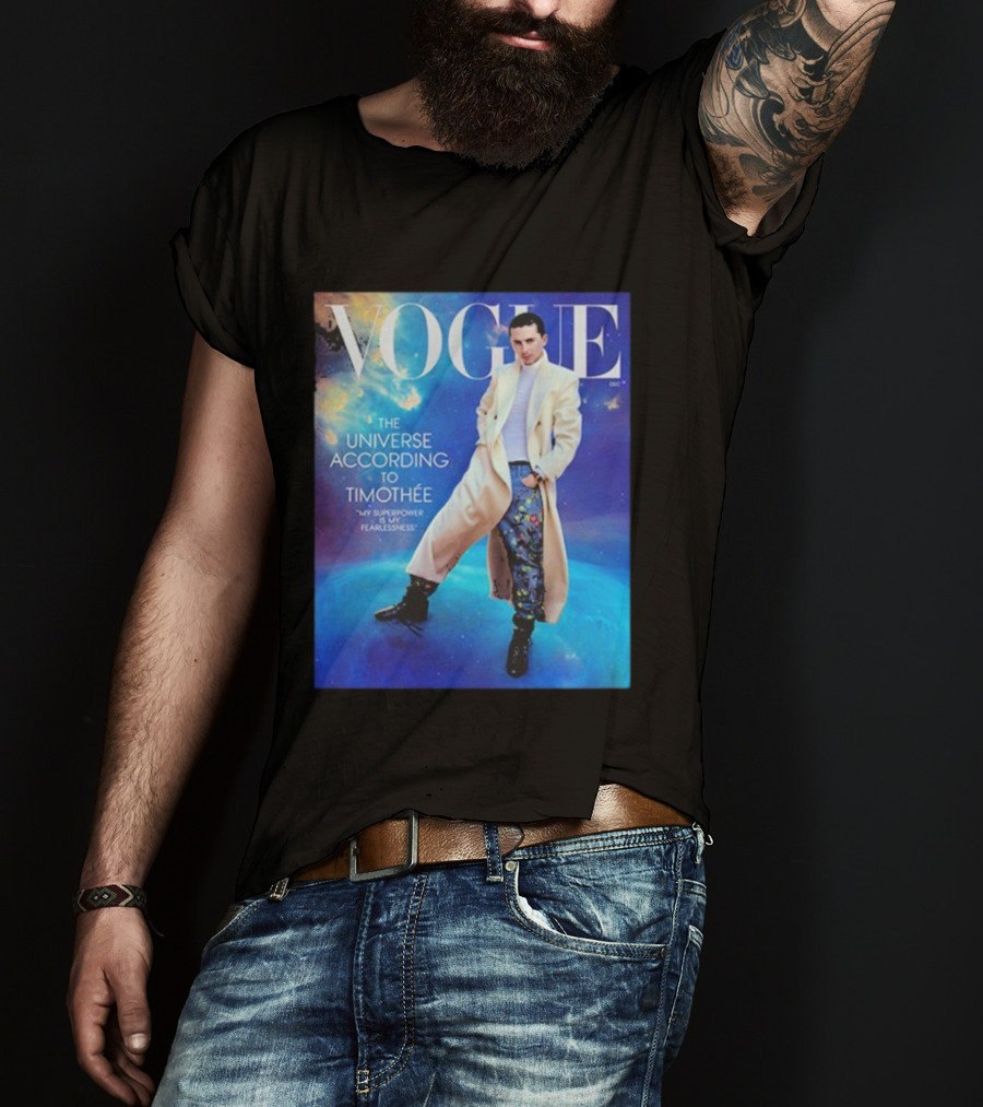US Vogue Timothée Chalamet December Issue The Universe According To Timothée T-Shirt