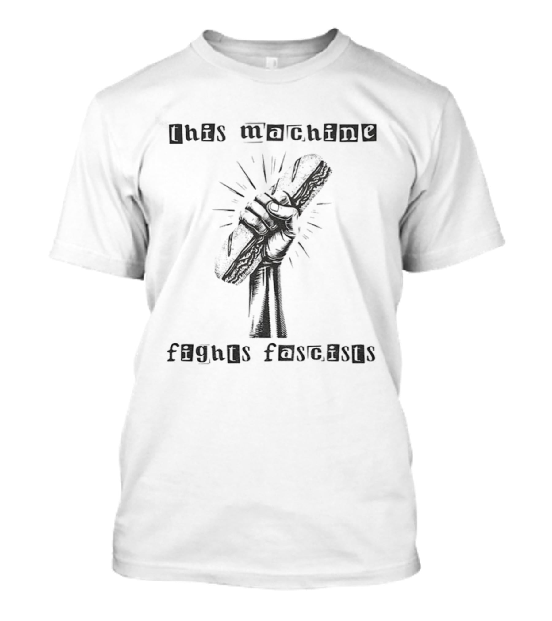 Anti-Fascist Sub Sandwich Fist This Machine Fights Fascists T-Shirt