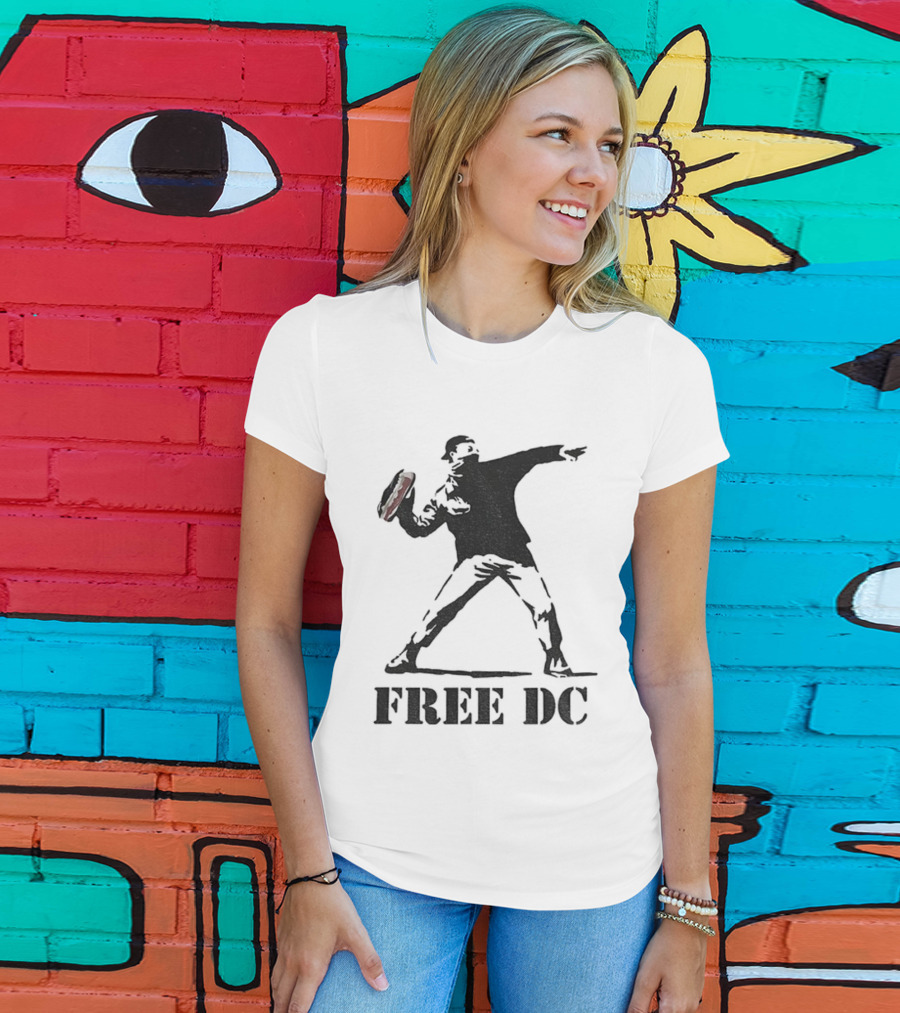 Free DC Sandwich Thrower Banksy Style T-Shirt