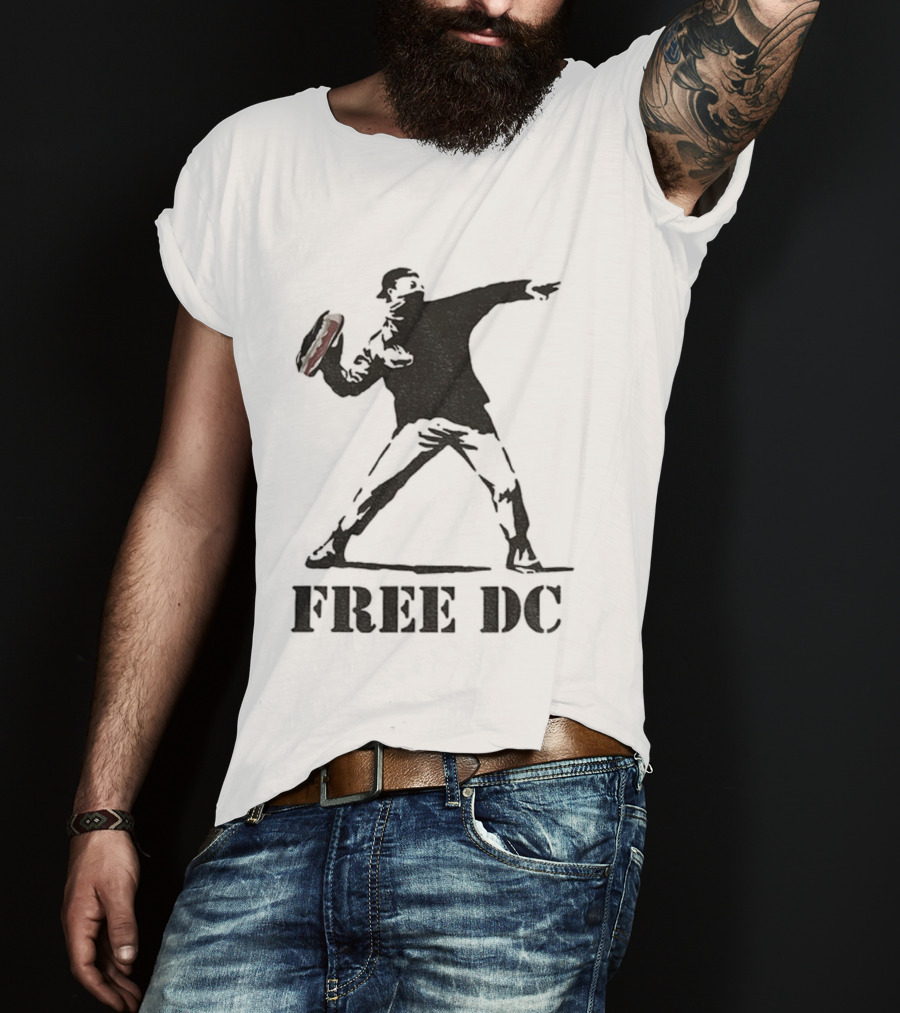 Free DC Sandwich Thrower Banksy Style T-Shirt