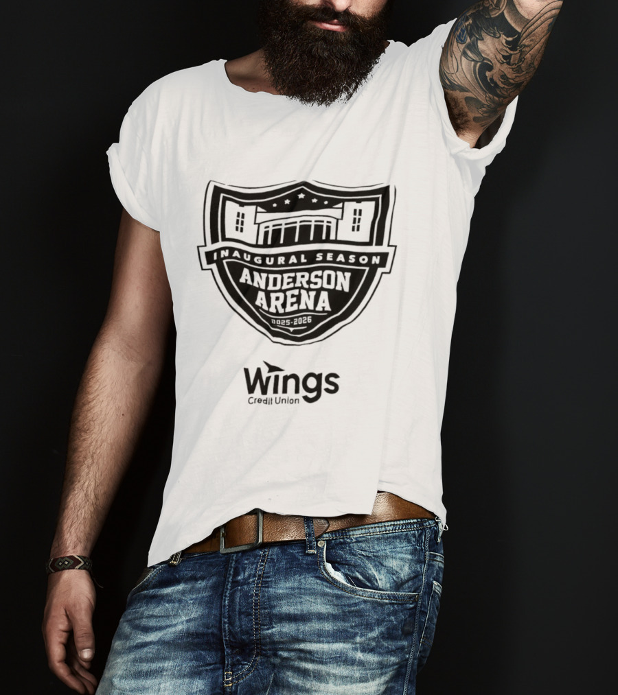 Wings Credit Union Anderson Arena Inaugural Season 2025 2026 T-Shirt