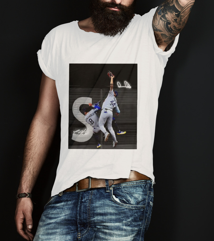 World Series Game 7 Hernández 8 Pages 44 Signatures T-Shirt