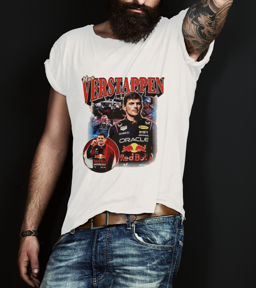 Max Verstappen Red Bull Racing Oracle Honda Mobil1 Bybit T-Shirt