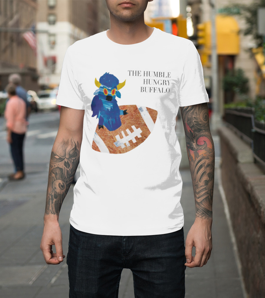 The Humble Hungry Buffalo Riding A Football T-Shirt