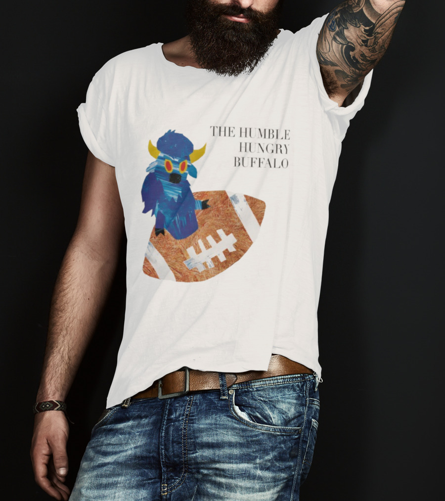 The Humble Hungry Buffalo Riding A Football T-Shirt