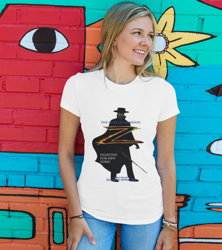 The Mask Of Mamdani Fighting For New York Directed By Zohran Mamdani T-Shirt