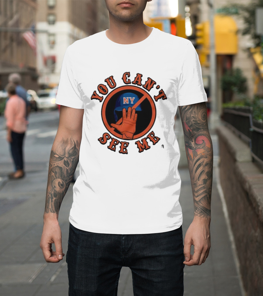 You Can’t See Me NY Mets Baseball Glove & Hand Gesture T-Shirt