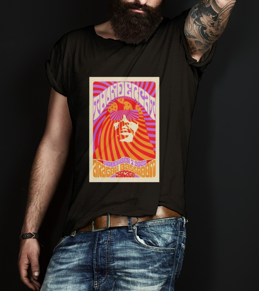 Thundercat November 2025 Aragon Ballroom Chicago Psychedelic Tour T-Shirt