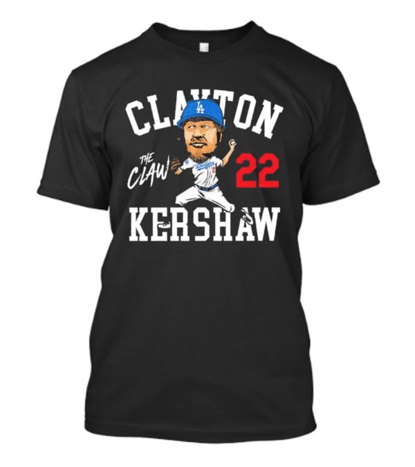 Clayton Kershaw Los Angeles Dodgers The Claw Cartoon 22 T-Shirt