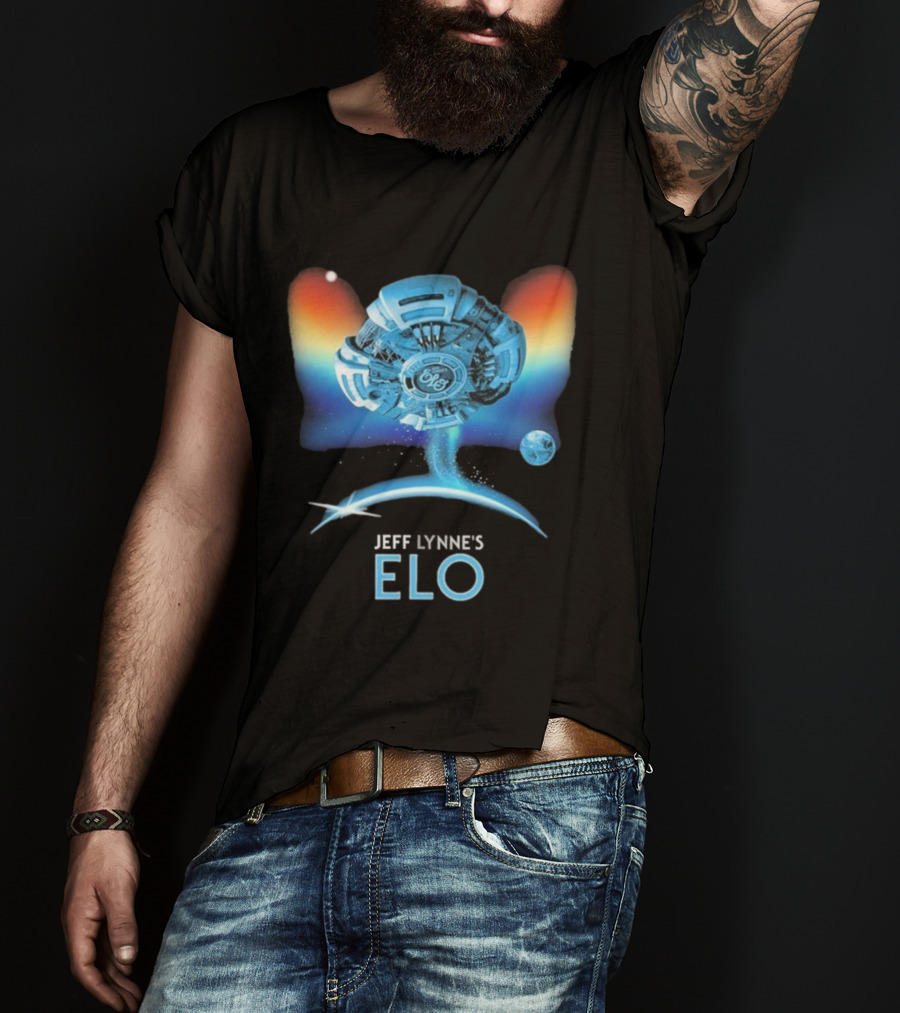 Jeff Lynne’s ELO Spaceship With Rainbow Astral Light T-Shirt
