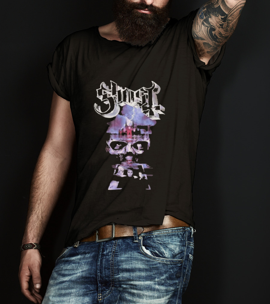 Ghost Papa V Perpetua Skeletal Tour 2025 Artwork T-Shirt