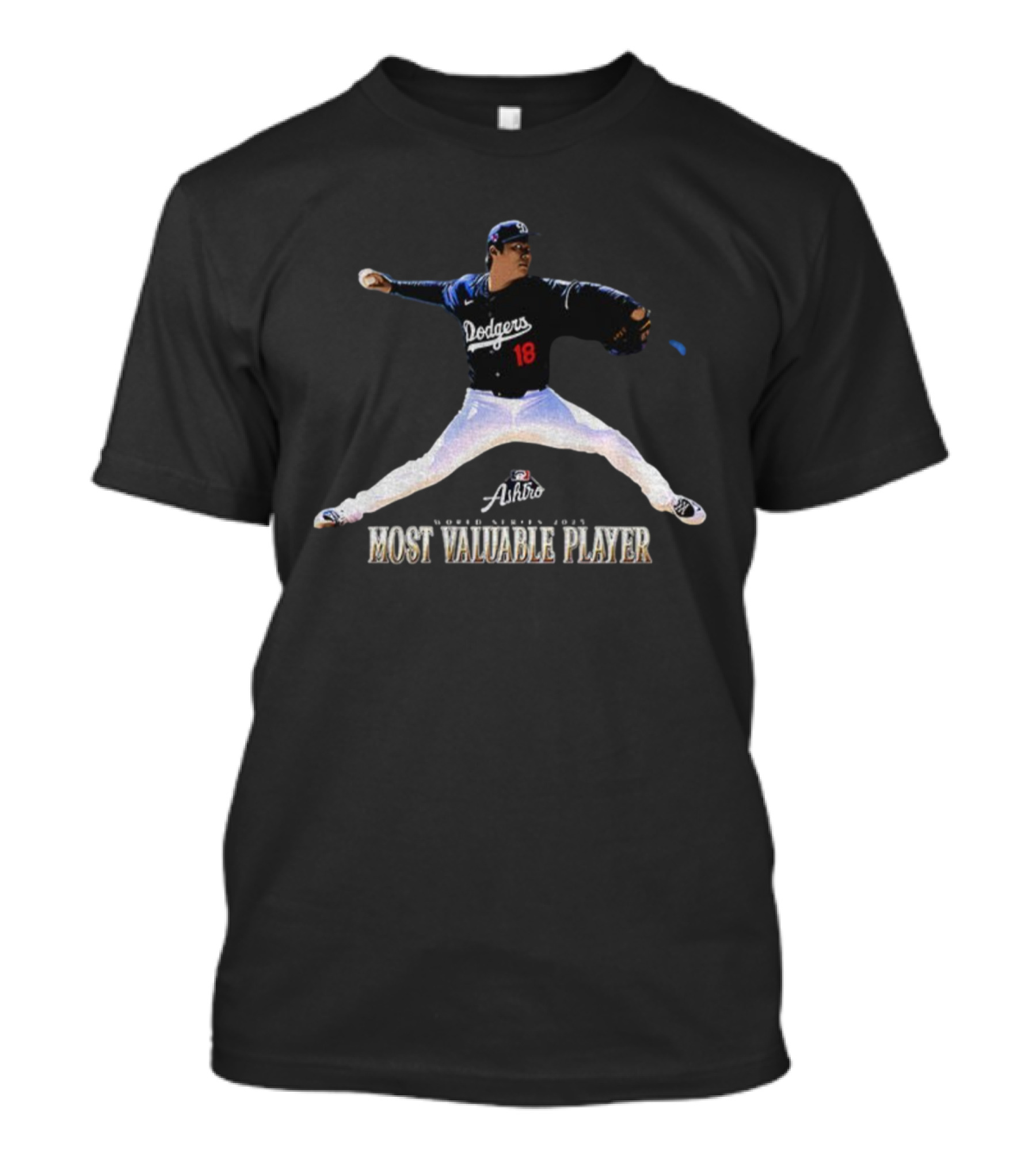 Yoshinobu Yamamoto 18 Dodgers Most Valuable Player MLB 2025 World Series T-Shirt