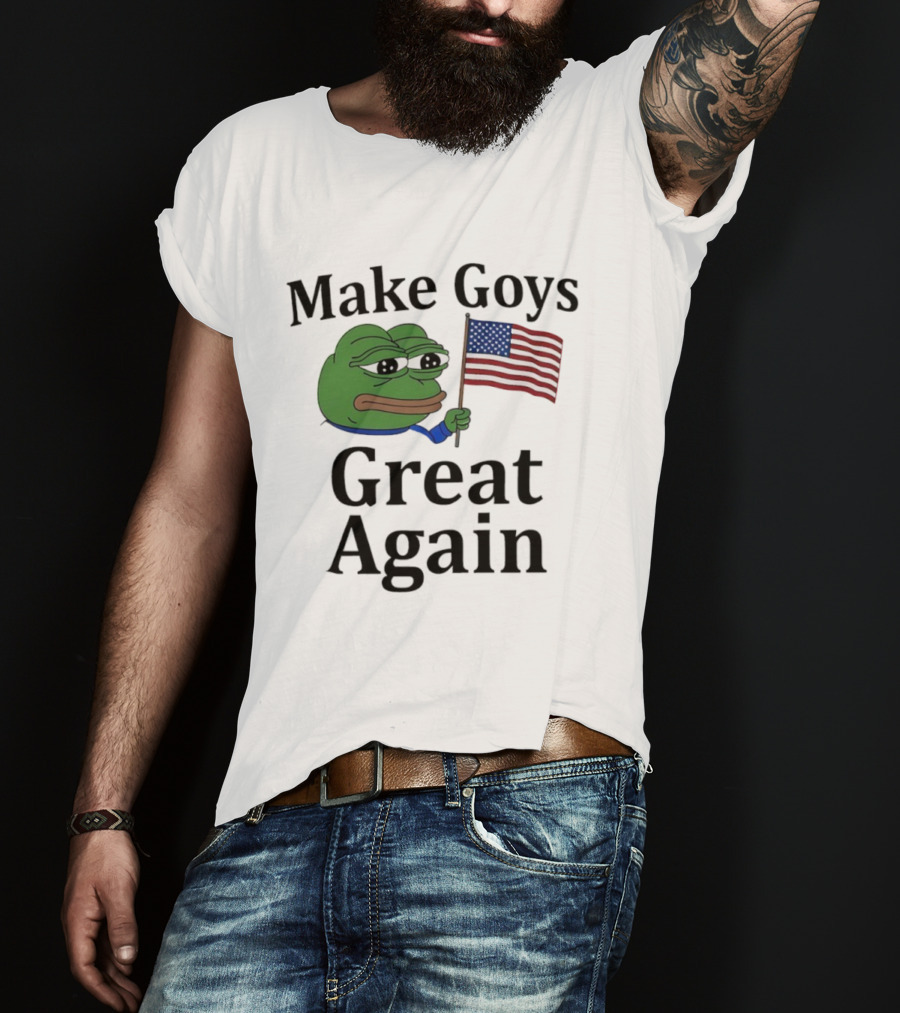 US Flag Pepe Meme Make Goys Great Again T-Shirt
