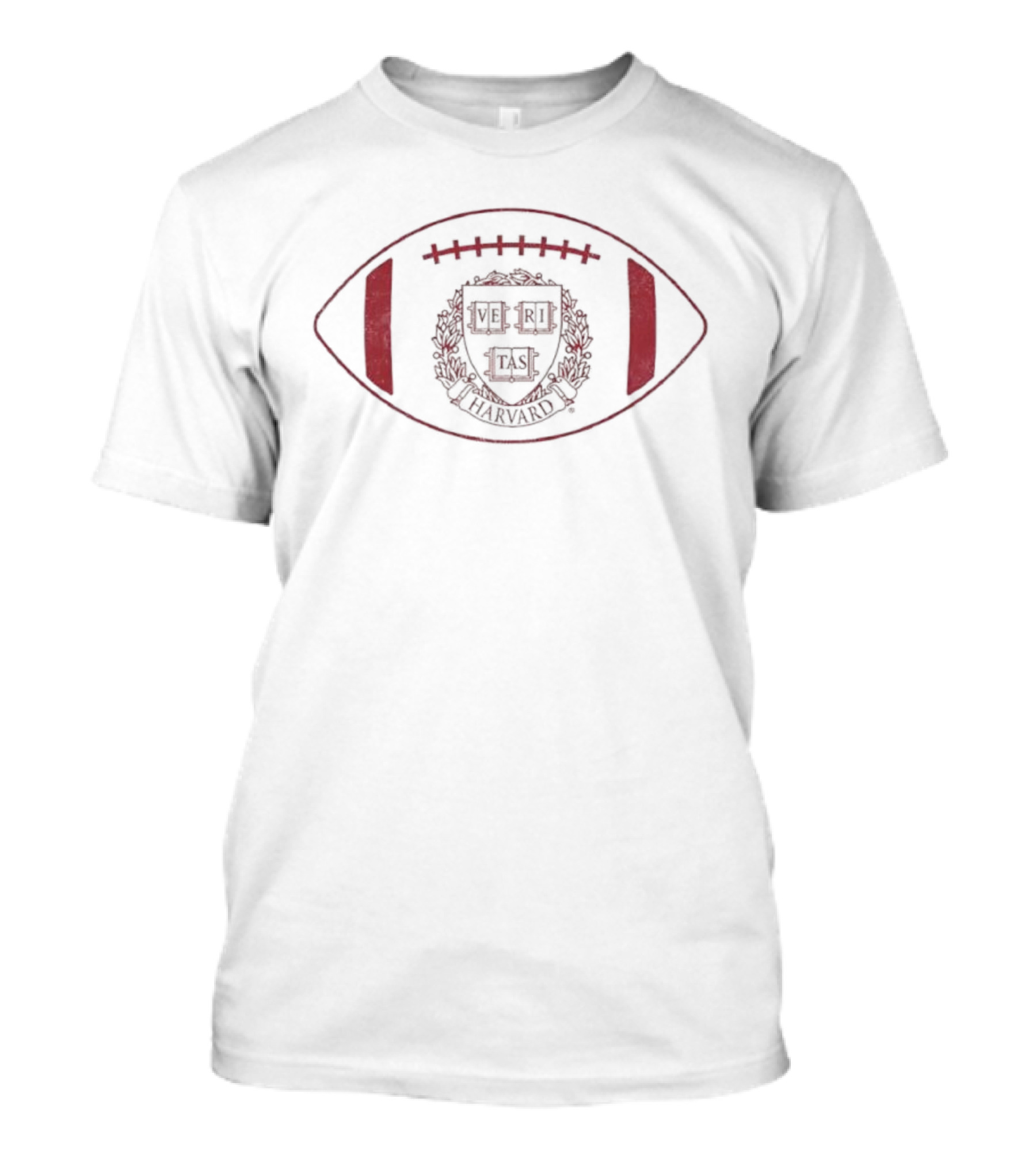 Harvard University Veritas Football Emblem Wreath T-Shirt