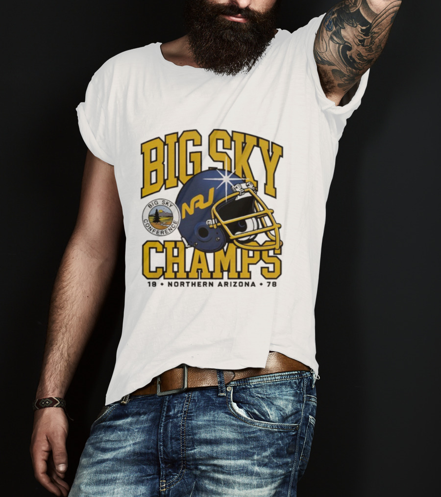 Big Sky Champs 1978 Northern Arizona NAU Football Conference Victory T-Shirt