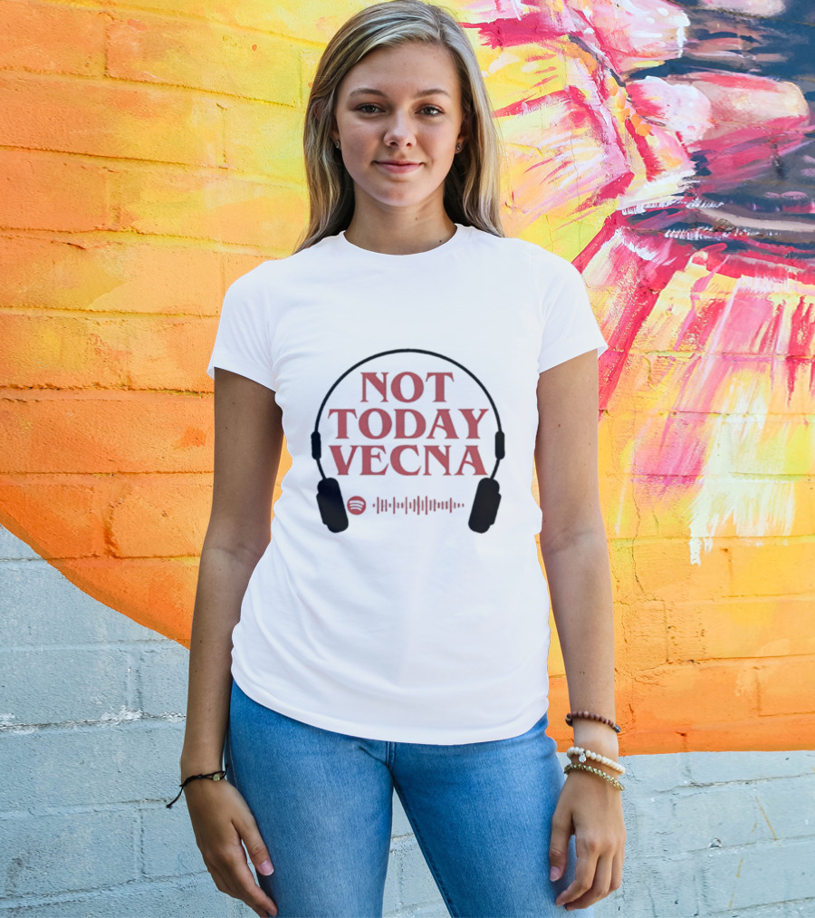 Not Today Vecna Stranger Things Headphones Waveform T-Shirt