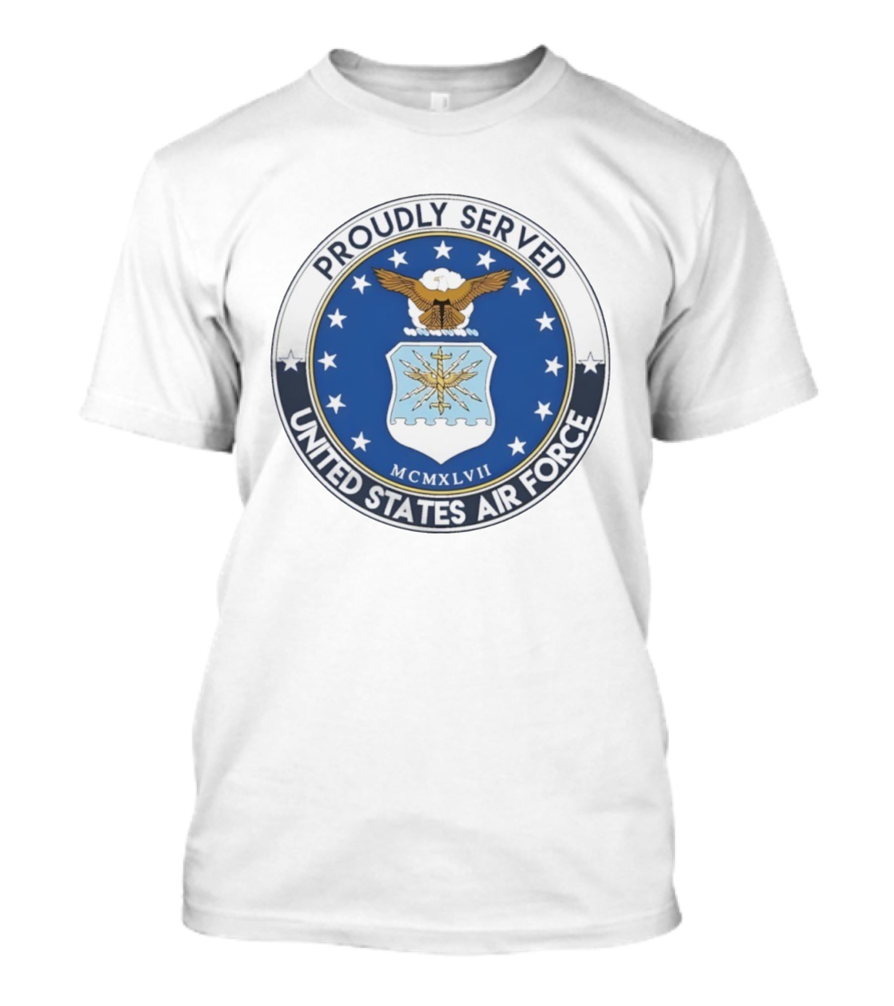 Proudly Served United States Air Force MCMXLVII Eagle Emblem T-Shirt