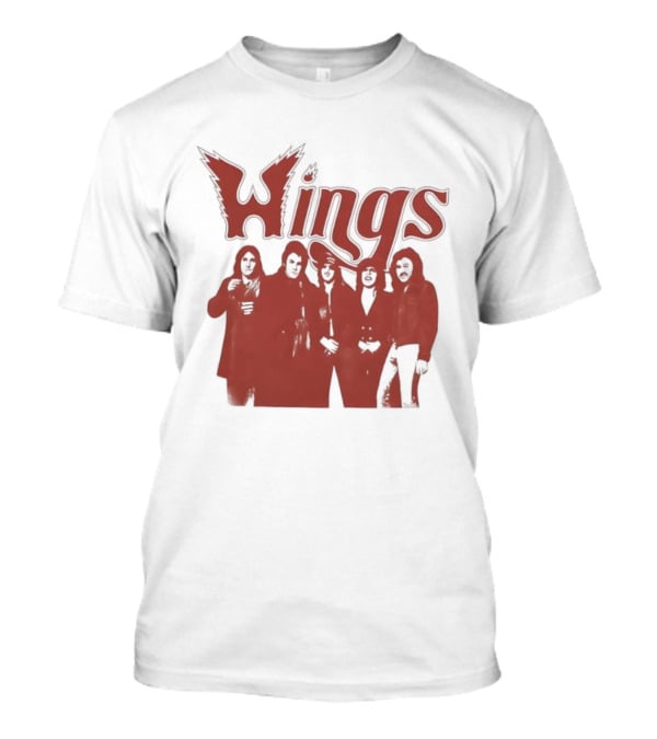 Wings Band Silhouette With Winged Font T-Shirt