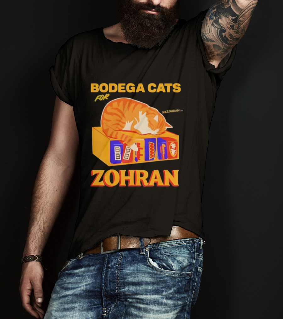 Bodega Cats Zohran Mamdani Iconic Democrat Humor T-Shirt