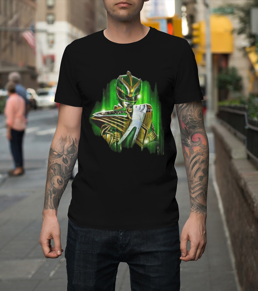 Mighty Morphin Green Power Ranger With Dragon Dagger T-Shirt