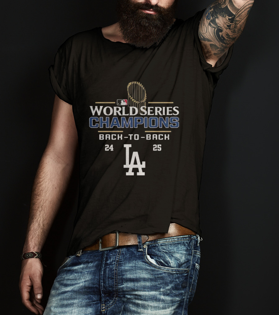 Los Angeles Dodgers World Series Champions Back-to-Back 24 25 T-Shirt