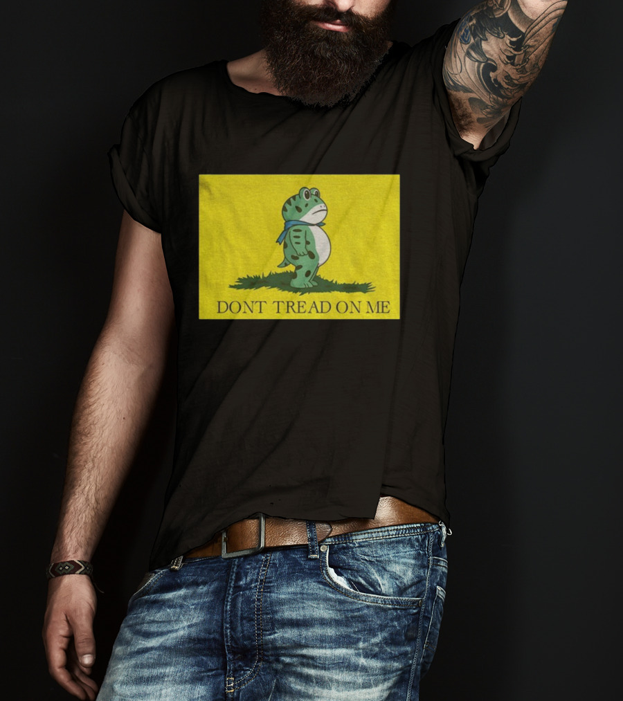 Portland I.C.E. Protest Frog Don't Tread On Me Gadsden Flag T-Shirt