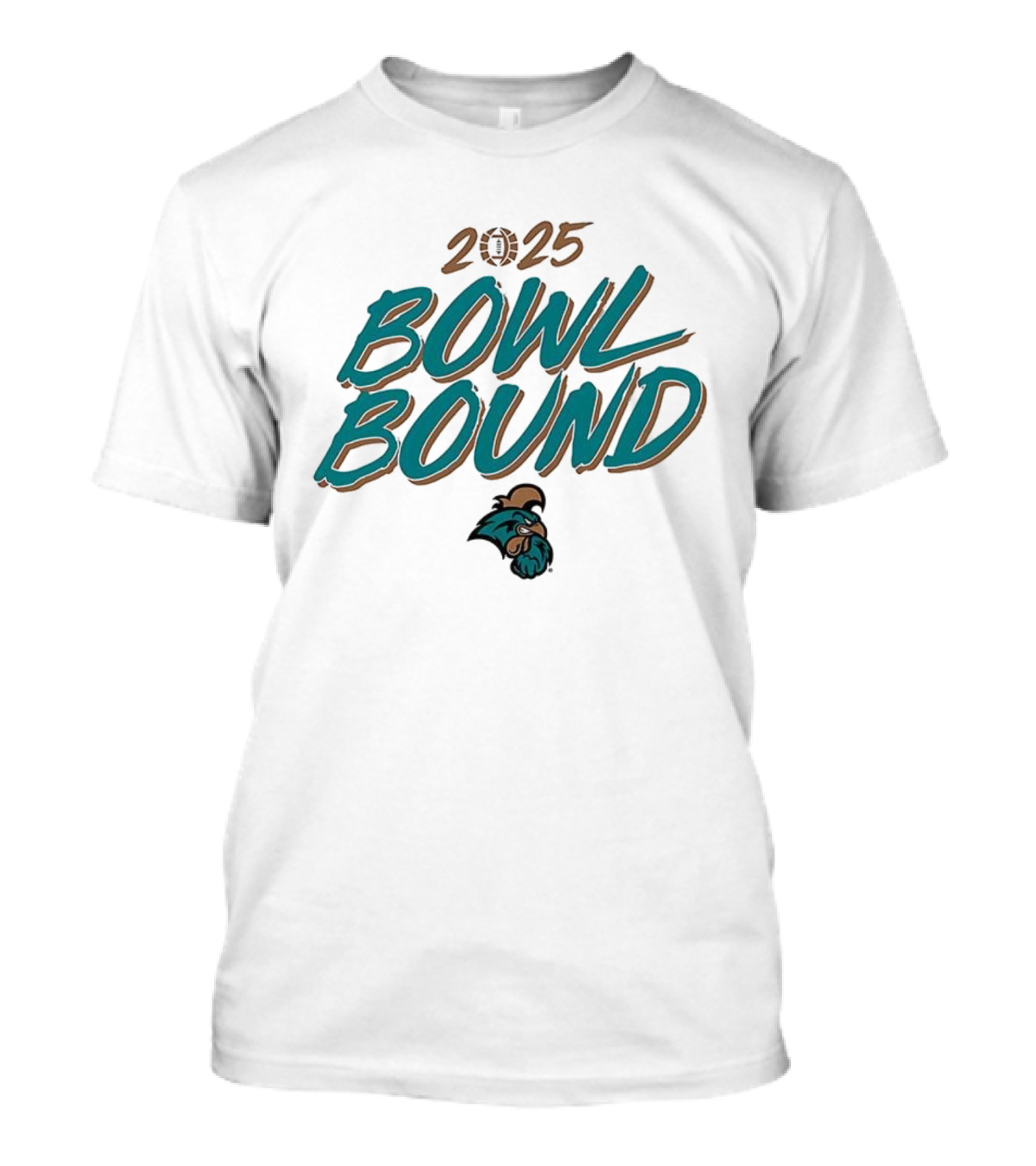 Coastal Carolina Chanticleers 2025 Bowl Bound Football Team Logo T-Shirt