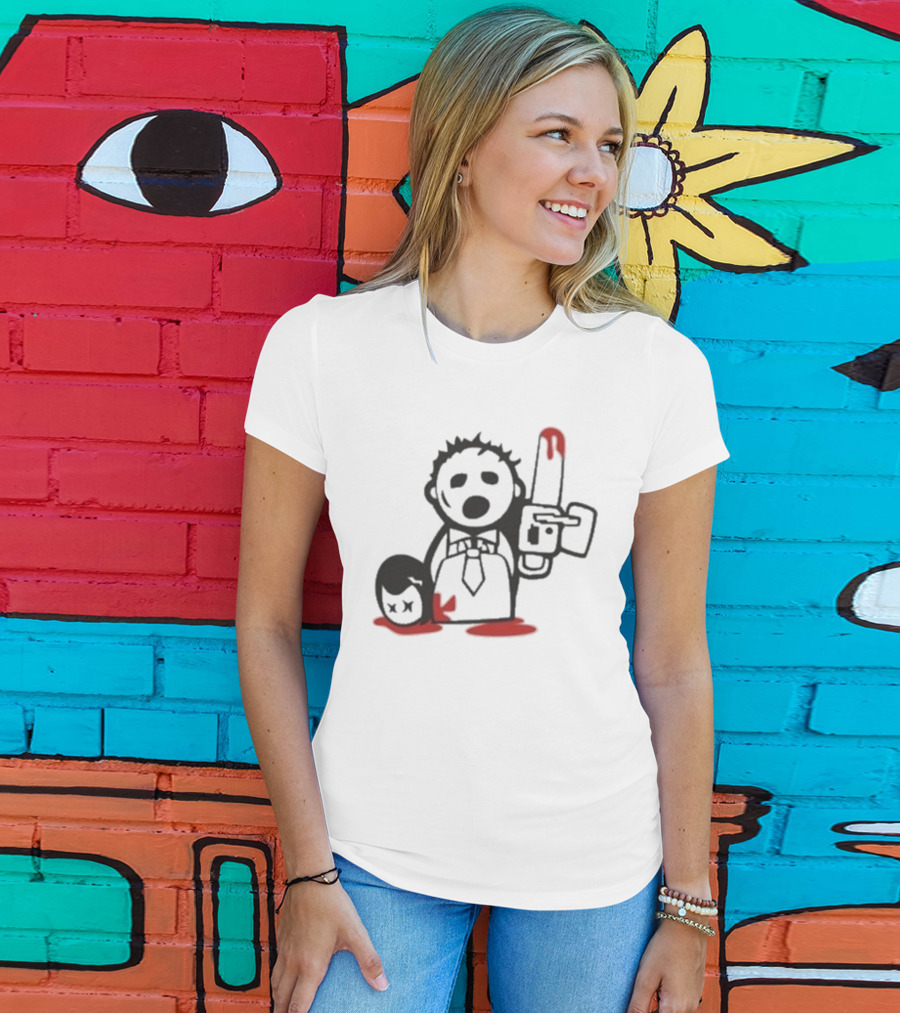 Jarek Stankiewicz Nora Zombie Nation Chainsaw Cartoon T-Shirt