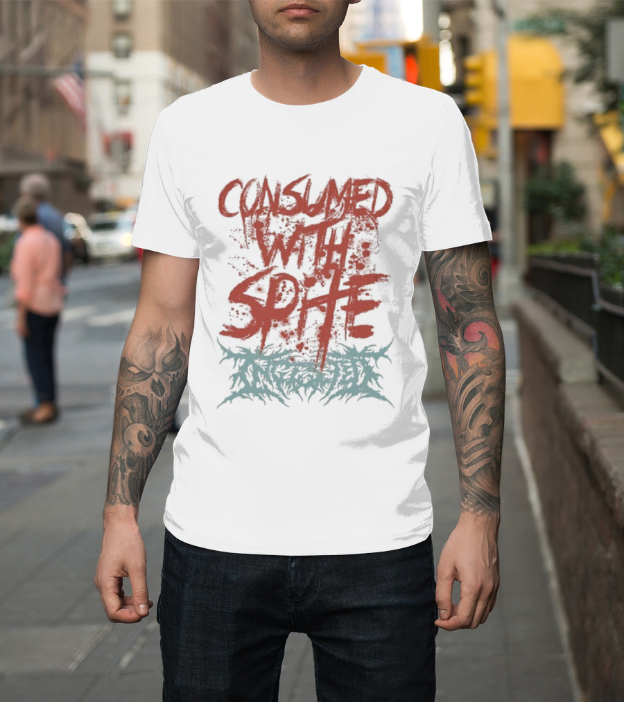 Ingested Consumed With Spite Metal Music Band Typography T-Shirt